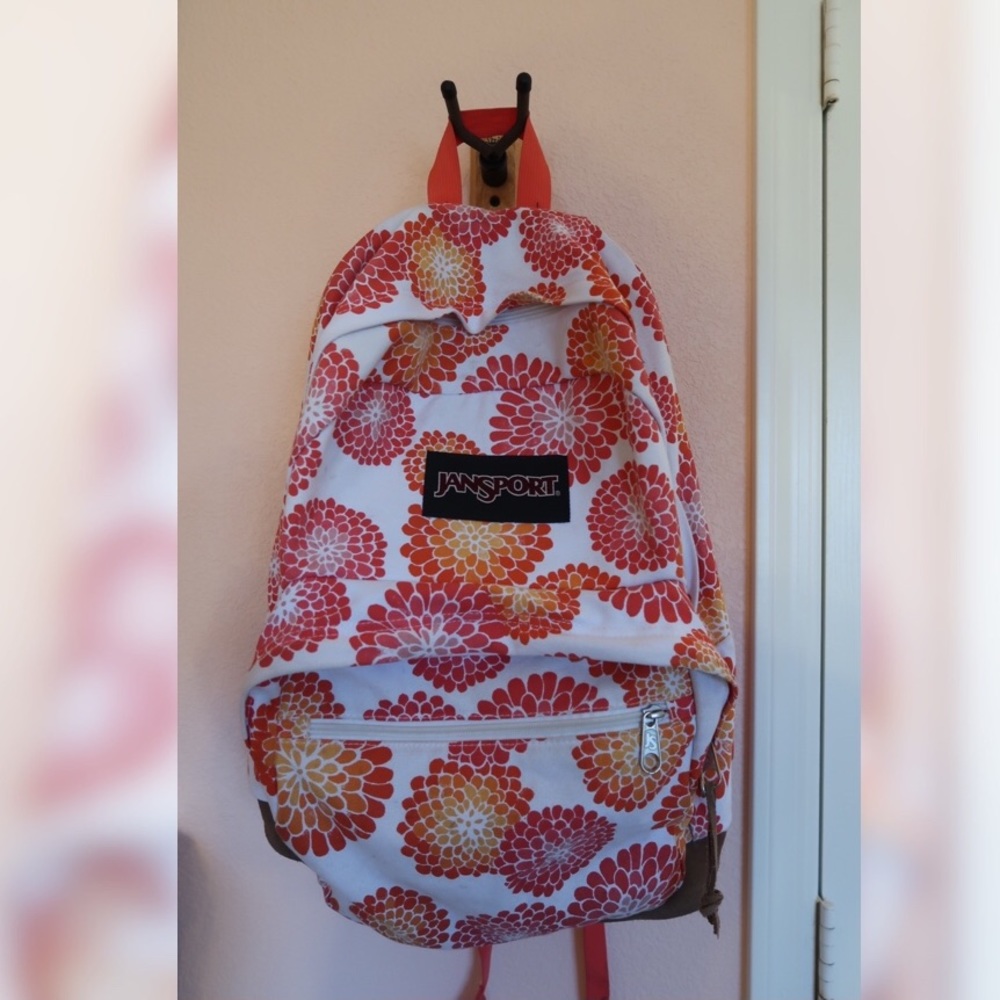 JanSport 15" Laptop Backpack -Coral Peaches Zinnia